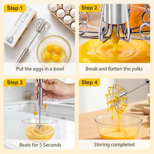 Stainless Steel Semi-Automatic Whisk