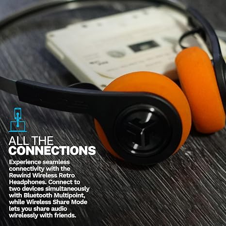 JLab, Rewind 2, Retro Wireless on-Ear Headphones