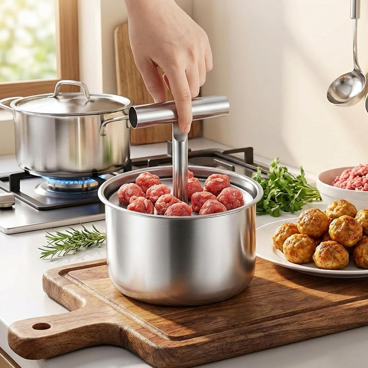 Stainless Steel Meatball Press
