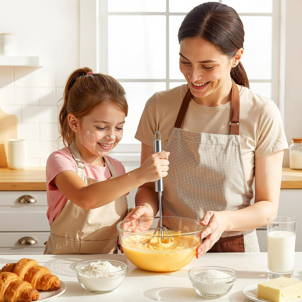 Stainless Steel Semi-Automatic Whisk